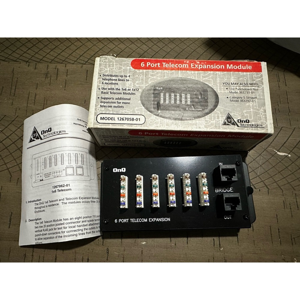 On-Q/Legrand 1267058-01 6-Port Telecom Expansion Module‎